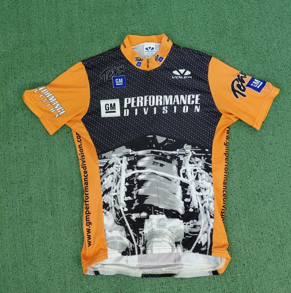 Voler GM Performance Division Black & Orange Cycling Jersey Sz Medium